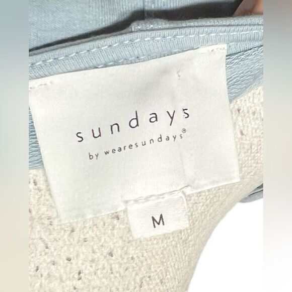 Sundays Muted blue Ruffle Sleeve scoop Neck Shift Dress Size medium - Picture 4 of 5